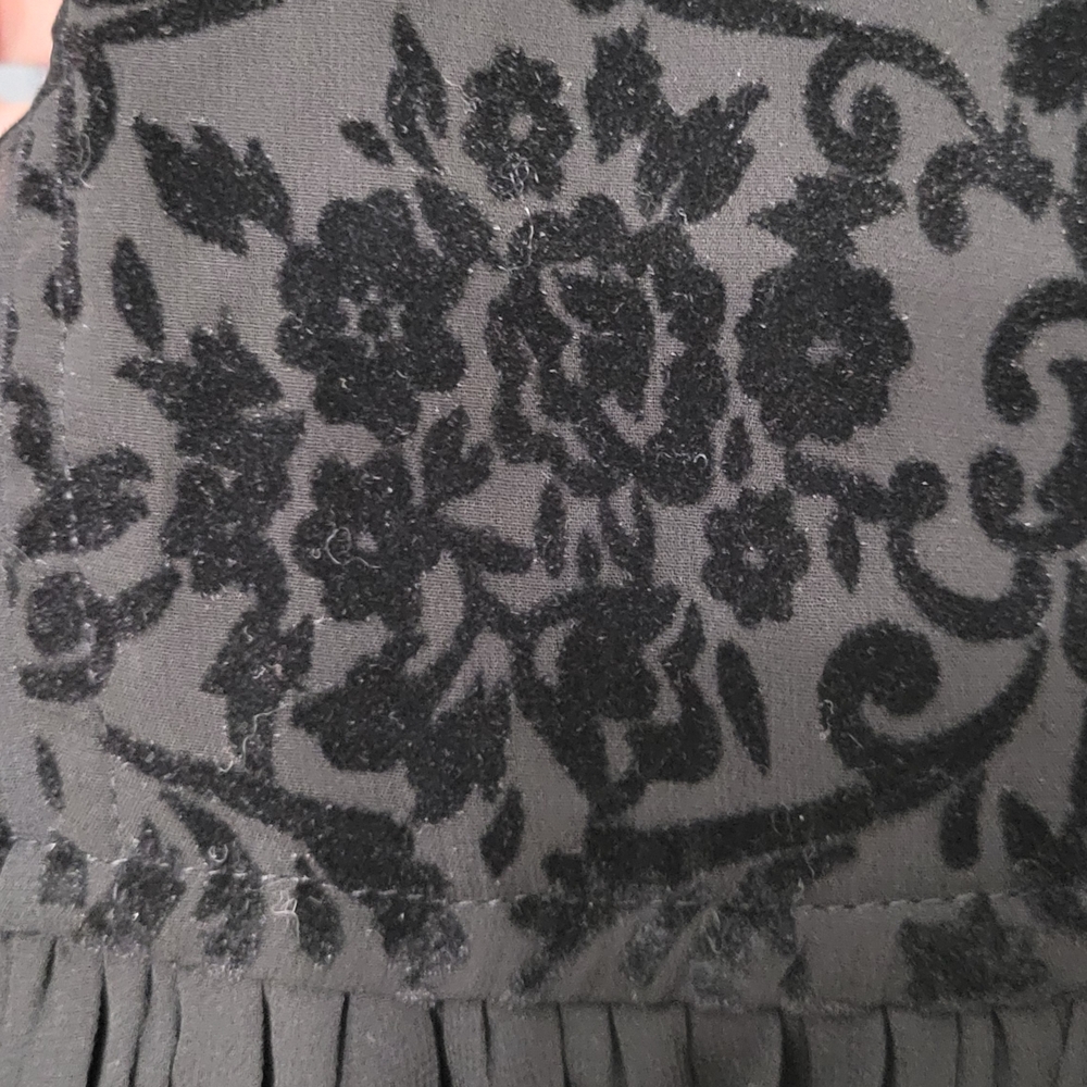 Chic Black Velvet Corset Top Mini Dress - Picture 4 of 4